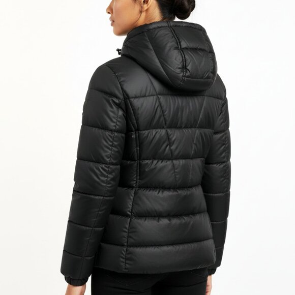 ANDREW MARC Womens Black Packable Duck Down Puffer Jacket Winter Coat 650 Fill-S - Picture 6 of 12